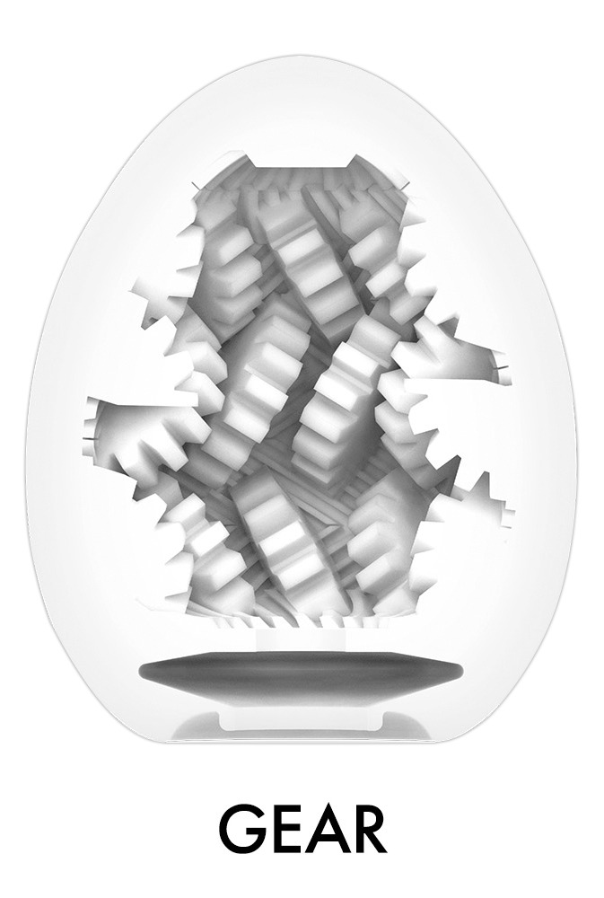 Tenga Egg Stronger «Gear» hard boiled, disposable masturbator with stimulating structure (Gear knobs)